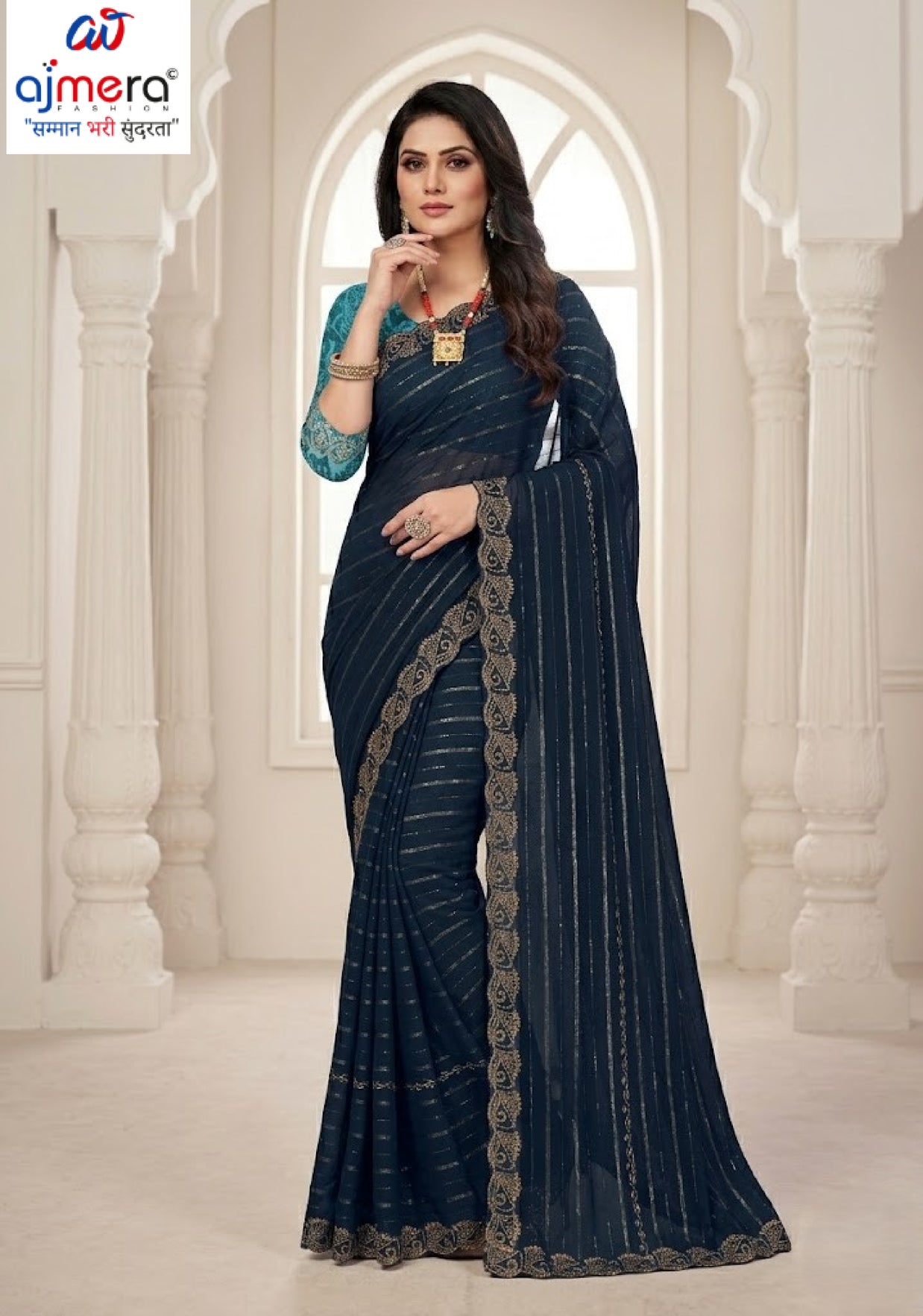 Crepe Dyed Matching Saree with Blouse Piece for Premium Ethnic and Traditional Wear | RAL-SHEHANSHA