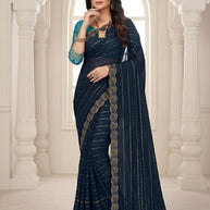 Crepe Dyed Matching Saree with Blouse Piece for Premium Ethnic and Traditional Wear | RAL-SHEHANSHA