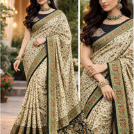 Ganga Blended Silk Saree with Blouse for Premium Ethnic and Designer Wear | ALL-GANGA-04