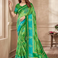 Elegant Printed Saree with Designer Blouse Piece for Festive Wear  | JS-PAYAL