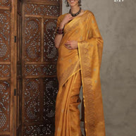 Apricot Linen Saree with Blouse for Premium Ethnic and Designer Wear | ALL-APRICOT-272