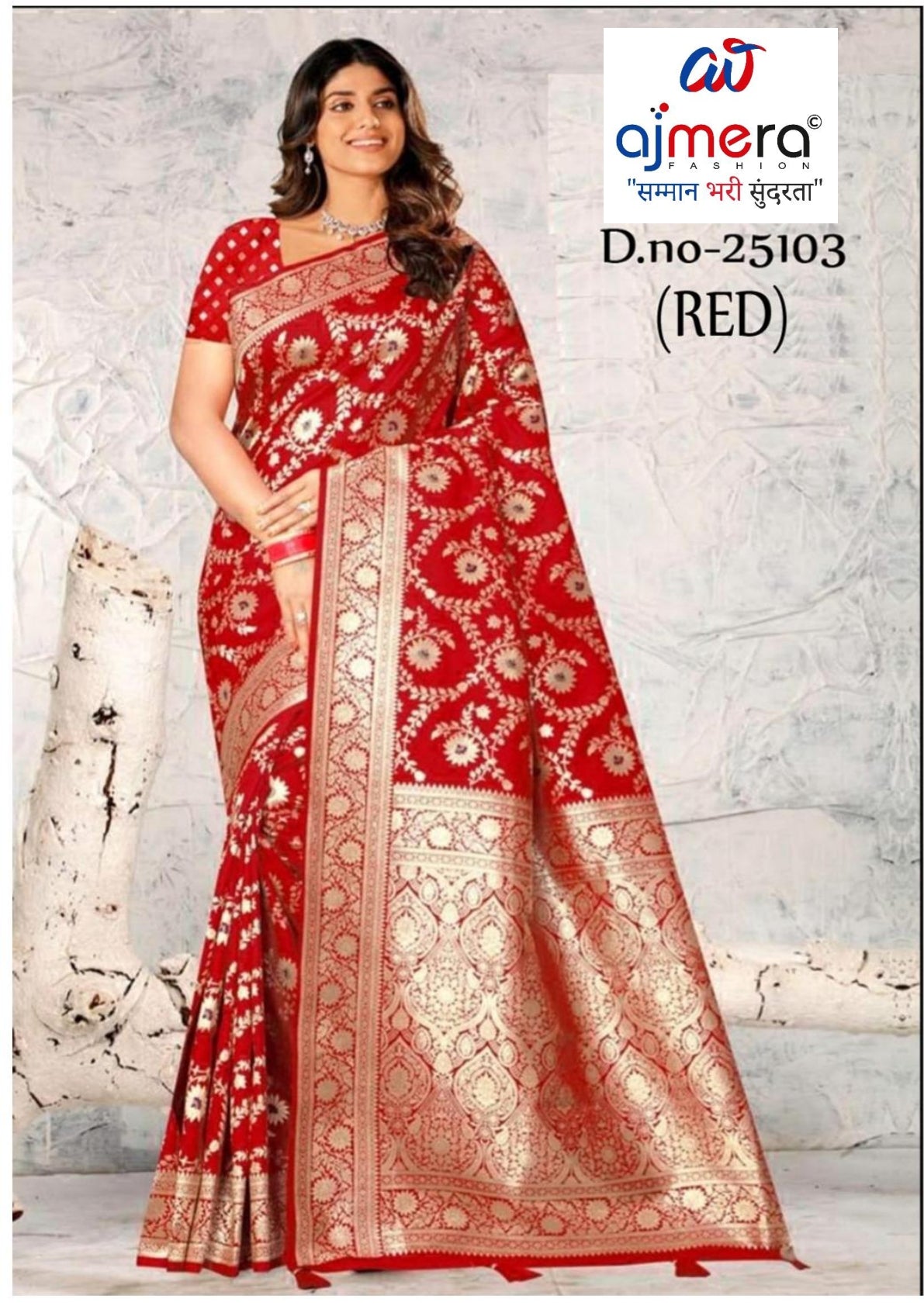 Elegant Jacquard Silk Saree with Designer Blouse Piece for Festive Elegance | MTE-25103