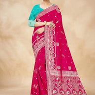 Stylish Jacquard Silk Saree with Blouse Piece for Festive Collection | PLP-UMANGI