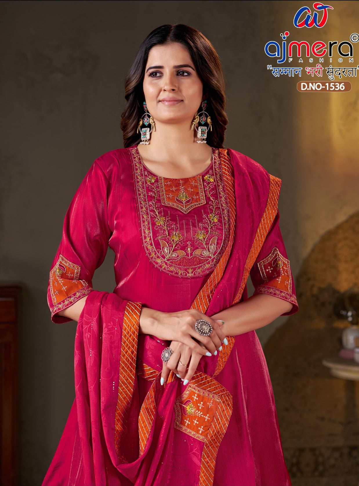 Designer Royal Ethnic Kurti Set for Women | JMH-1536