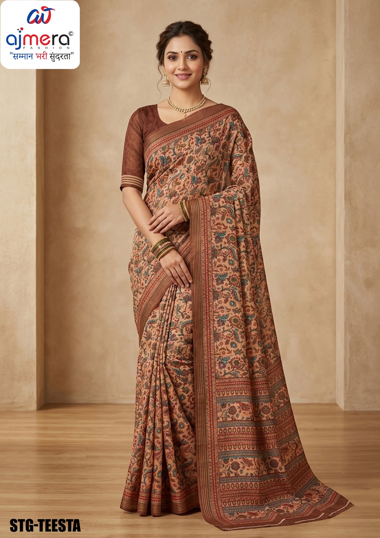 Silk Digital Printed Saree with Blouse Piece for Premium Ethnic and Traditional Wear | STG-TEESTA
