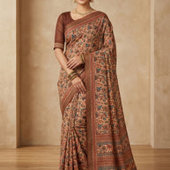 Silk Digital Printed Saree with Blouse Piece for Premium Ethnic and Traditional Wear | STG-TEESTA