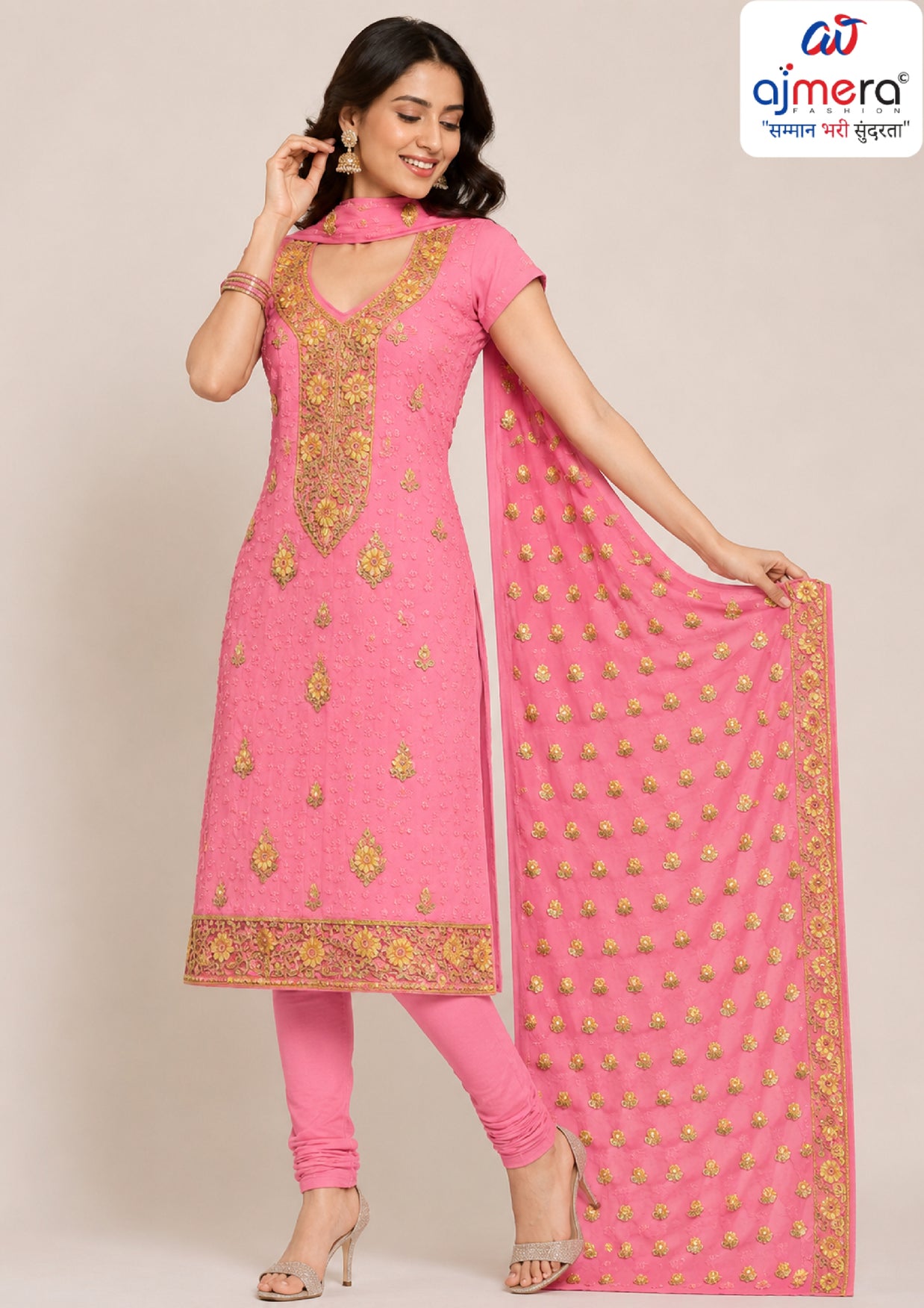 Premium Jaam Unstitched Suit Set | RPY-CHARGER-2