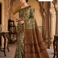 Printed Cotton Saree with Blouse Piece for Premium Ethnic and Traditional Wear | ASS-DIGITAL MOONGA FLOWER VOL-1