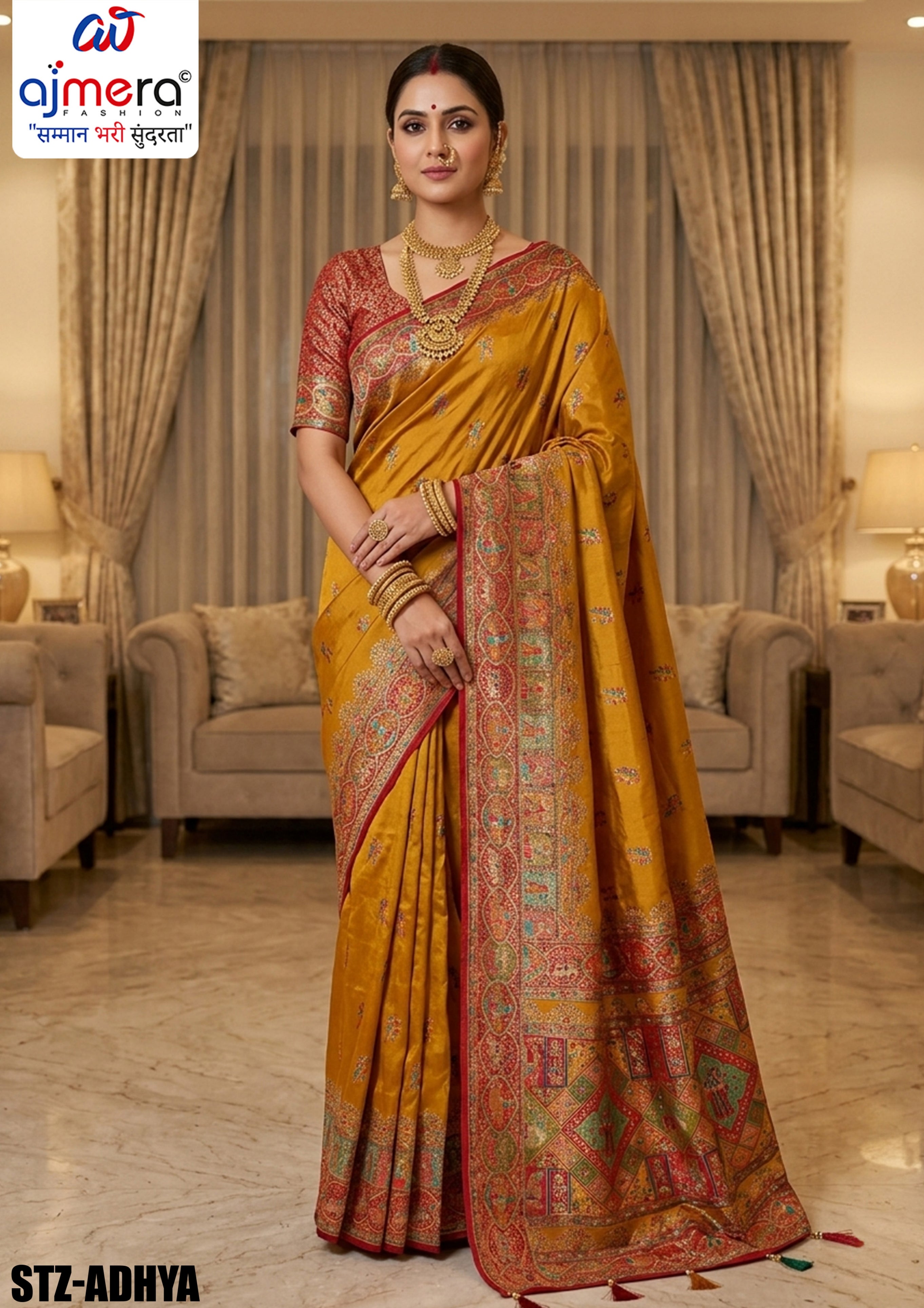 Fine Craft Jacquard Silk Saree With Blouse Piece | STZ-ADHYA