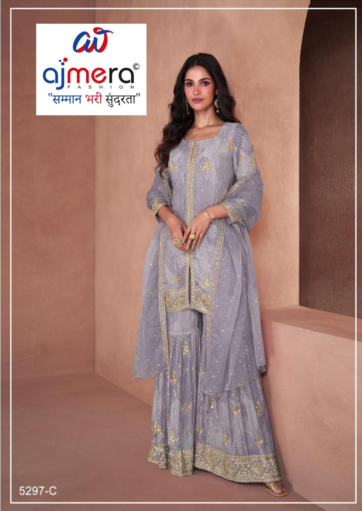 Elegant Chinon Ready-to-Wear Stitched Suit | FID-5297