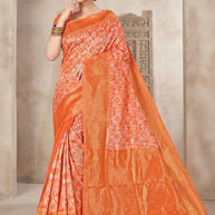 Graceful Jacquard Silk Saree without Blouse for Timeless Ethnic Fashion | TUL-AMRIT UTSAV COTTON