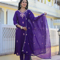 Designer Embroidered Pakistani Suit Set for Women | FSP-K2854