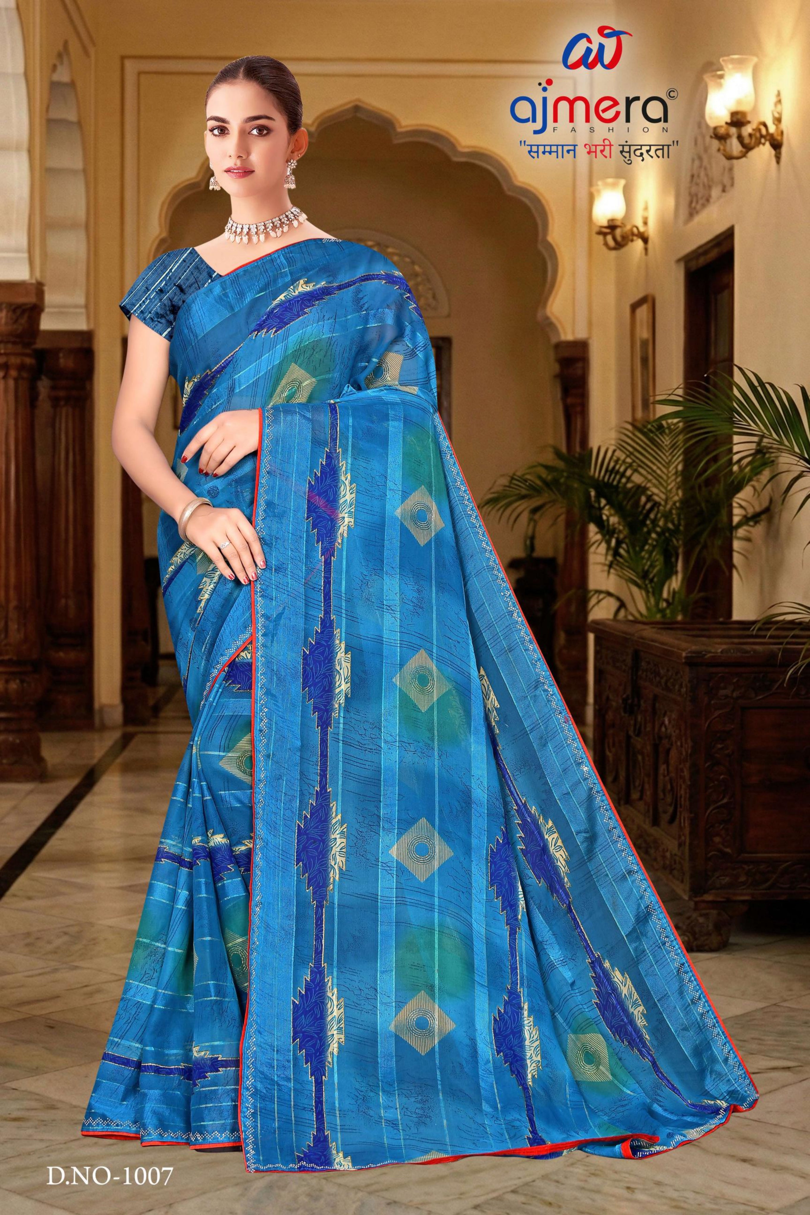 Chic Printed Saree with Blouse Piece for Sophisticated Ethnic Style | SNR-RACHNA