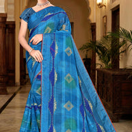 Chic Printed Saree with Blouse Piece for Sophisticated Ethnic Style | SNR-RACHNA