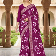 Vichitra Jari Print Loose Saree with Blouse for Premium Ethnic and Traditional Wear | CAS-MITHAS