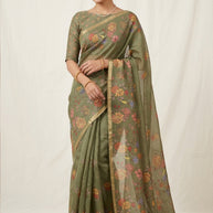 Printed Cotton Saree with Blouse Piece for Premium Ethnic and Traditional Wear | ATN-MEHER