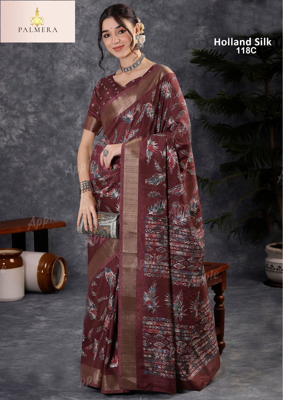 Holland Silk Kota Silk Saree with Blouse for Premium Ethnic and Traditional Wear | ALL-HOLLAND SILK-118