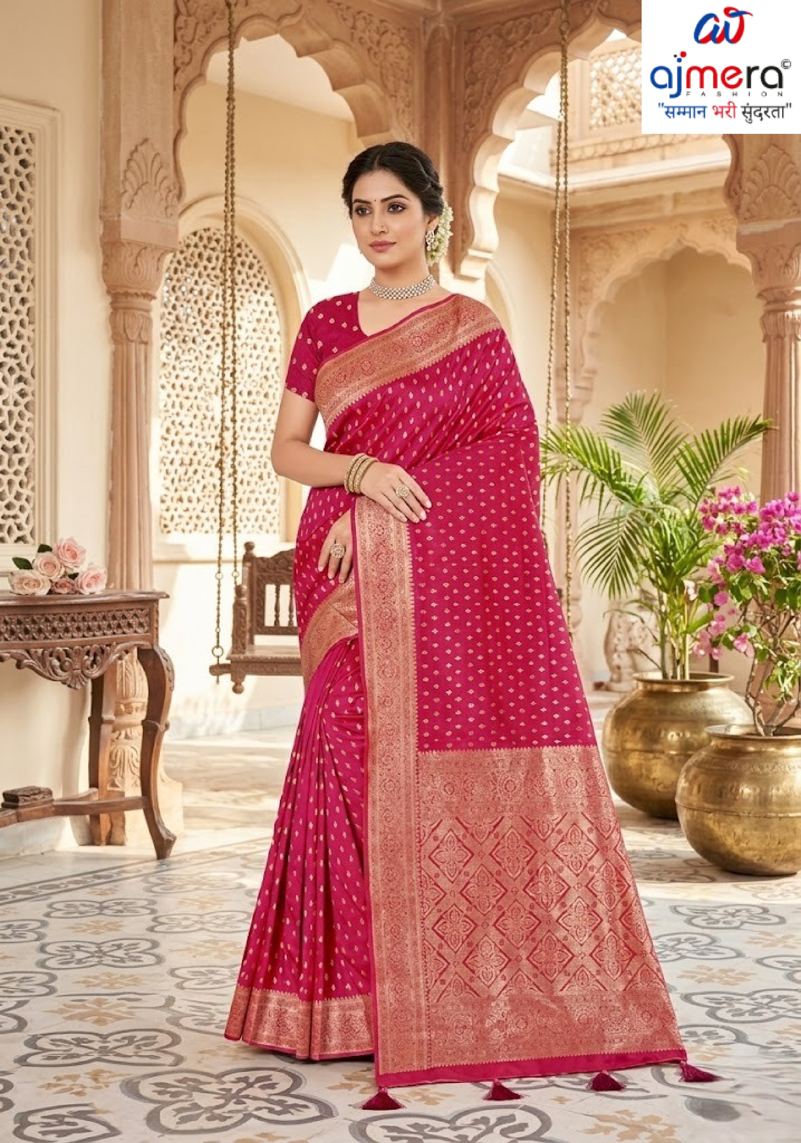 Classic Jacquard Silk Saree with Blouse Piece for Elegant Traditional Look | DBU-BANARASI SILK VOL-3