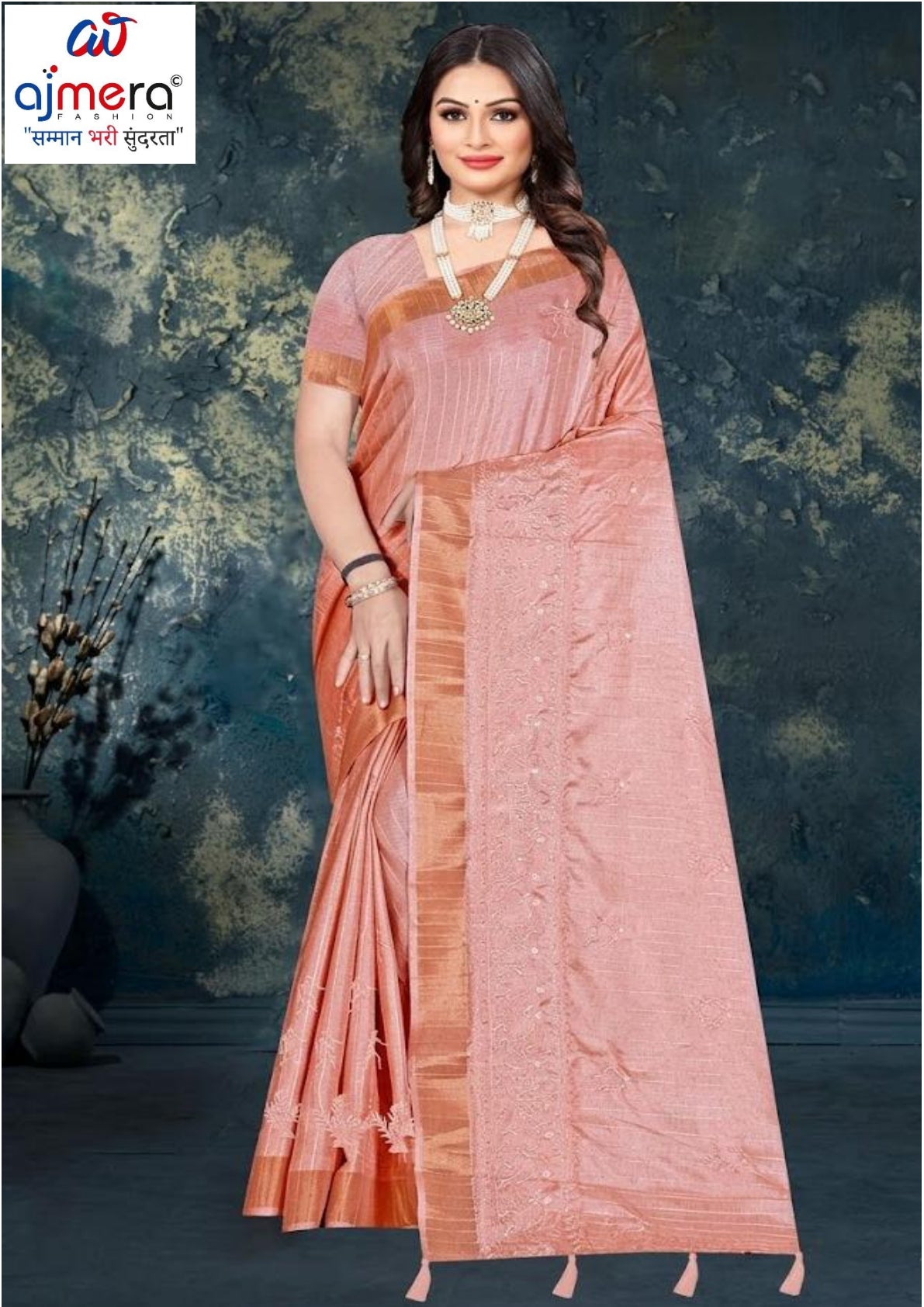 Premium Jacquard Silk Saree with Matching Blouse Piece for Ethnic Celebrations | MTE-25352
