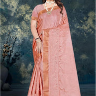 Premium Jacquard Silk Saree with Matching Blouse Piece for Ethnic Celebrations | MTE-25352