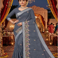 Fancy Cotton Saree with Blouse Piece for Premium Ethnic and Traditional Wear | VKF-TARPAN