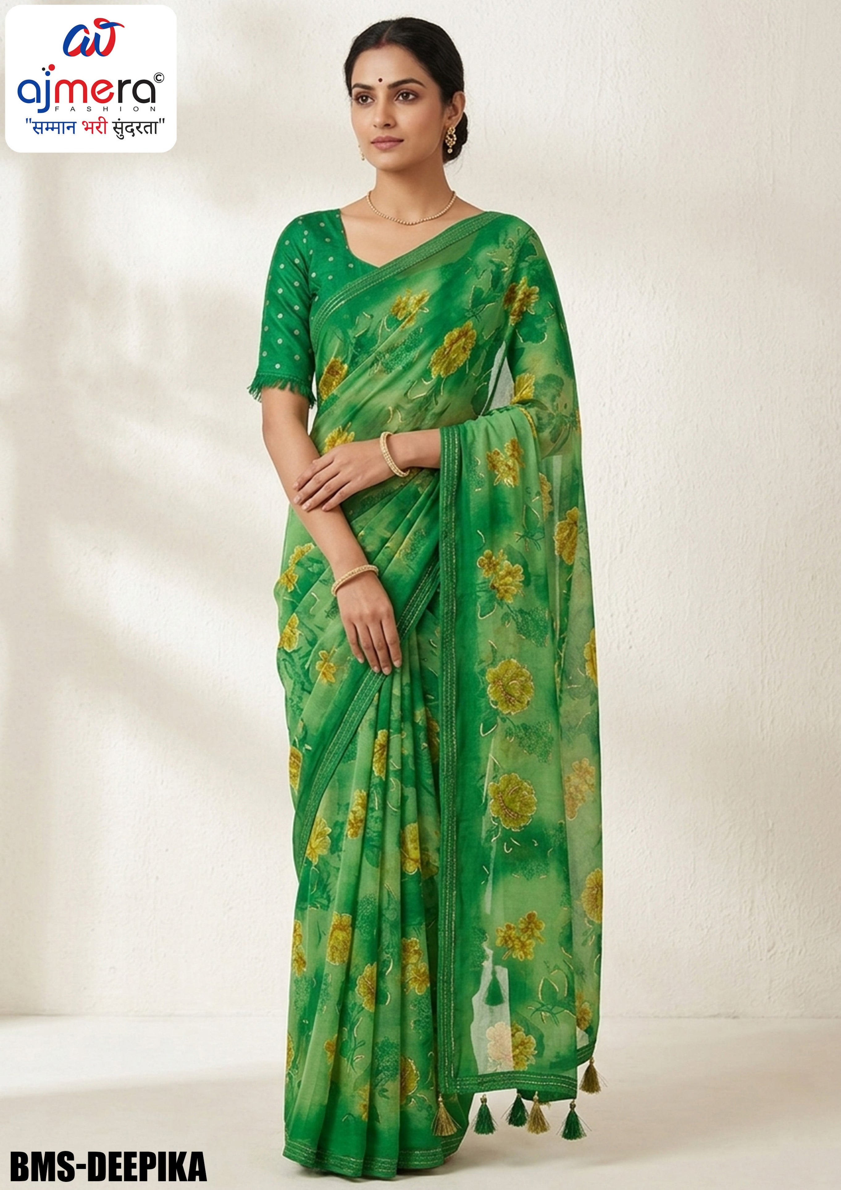 Fancy Print Loose Saree with Blouse for Premium Ethnic and Traditional Wear | BMS-DEEPIKA