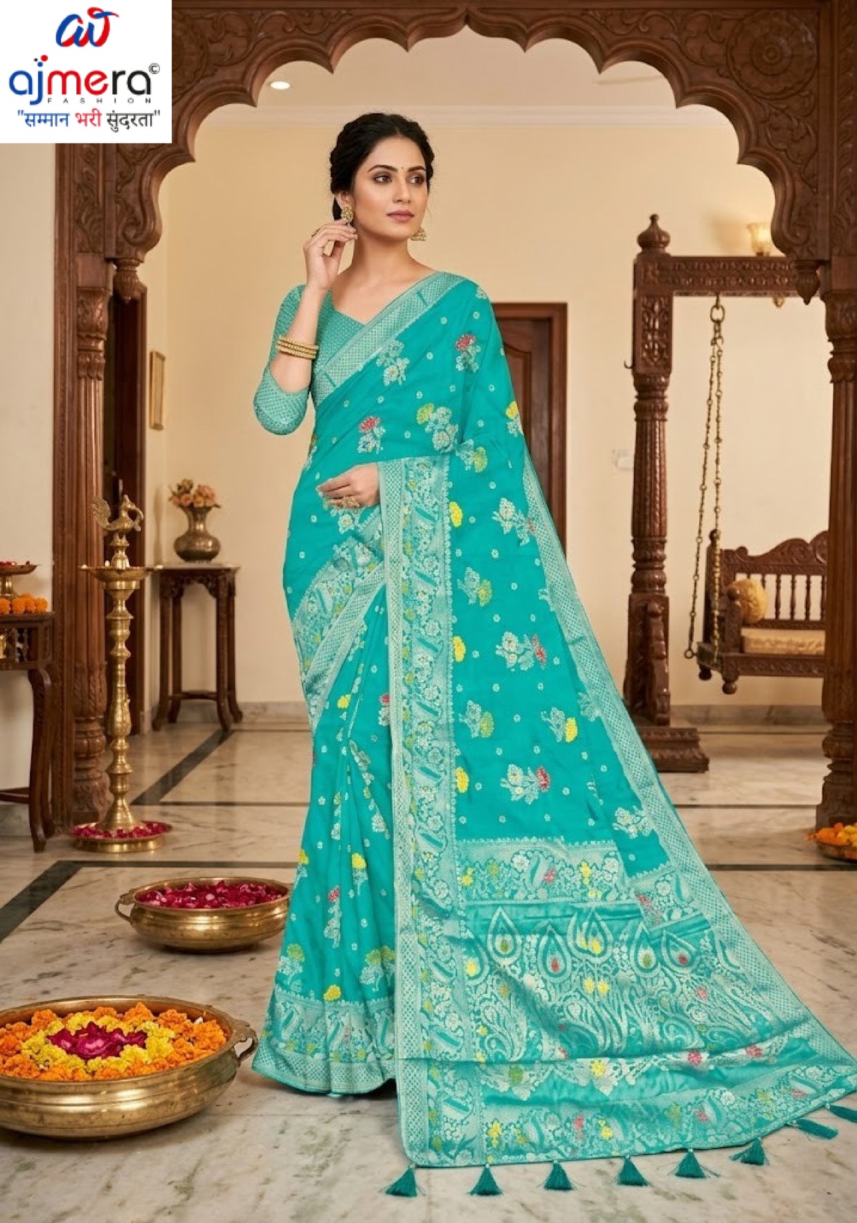 Traditional Craft Jacquard Silk Saree With Blouse Piece | DNA-TULSI SILK