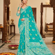 Traditional Craft Jacquard Silk Saree With Blouse Piece | DNA-TULSI SILK