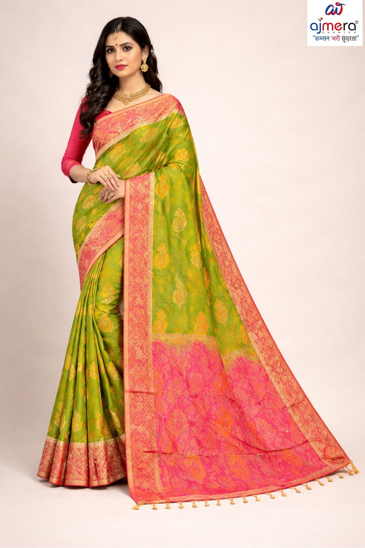Graceful Jacquard Silk Saree with Blouse Piece for Timeless Ethnic Fashion | DNA-VITA