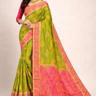 Graceful Jacquard Silk Saree with Blouse Piece for Timeless Ethnic Fashion | DNA-VITA