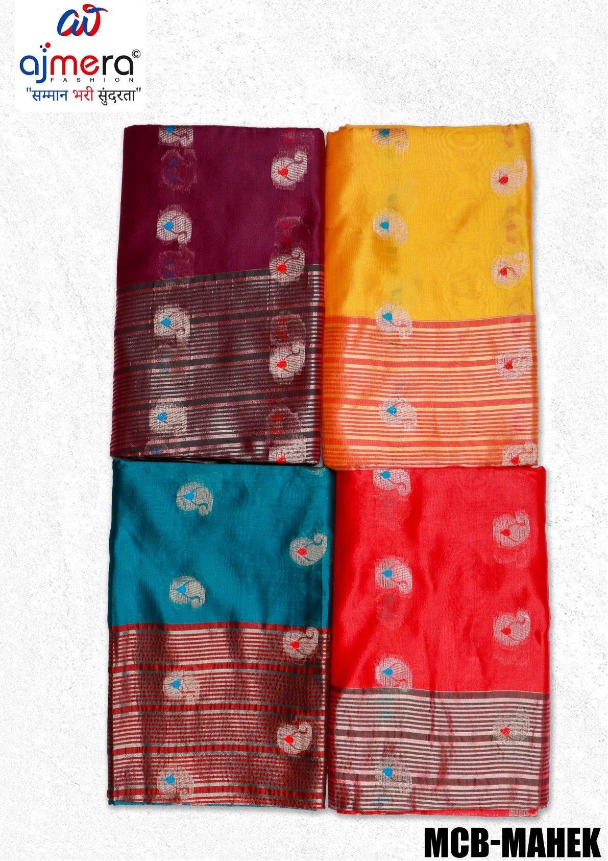 Trendy Rapier Silk Matching Saree With Blouse Piece | MCB-MAHEK