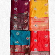 Trendy Rapier Silk Matching Saree With Blouse Piece | MCB-MAHEK