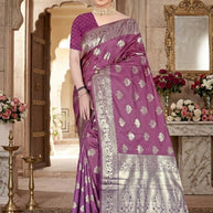 Premium Elegance Jacquard Silk Saree With Blouse Piece | TUL-MATWALI DOLL SILK