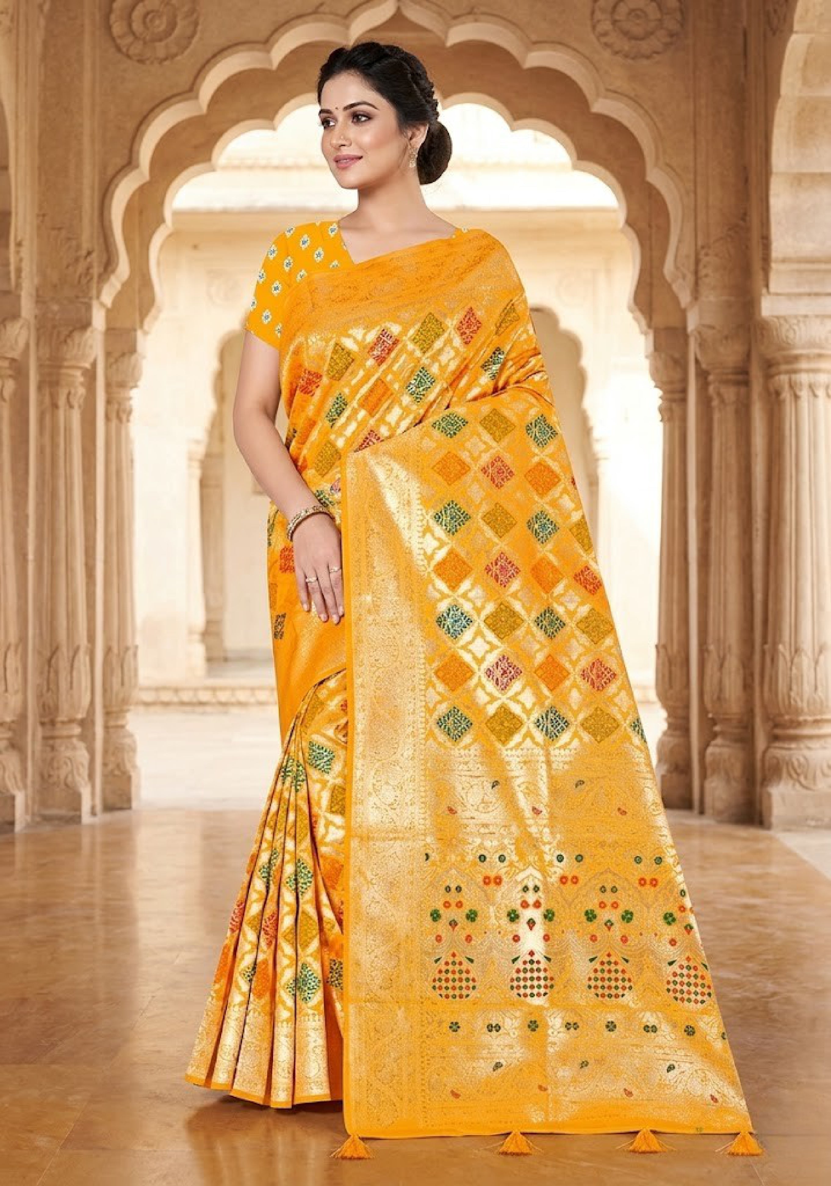 Elegant Jacquard Silk Saree with Designer Blouse Piece for Festive Elegance | TUL-PREM PAKHI SILK VOL-03
