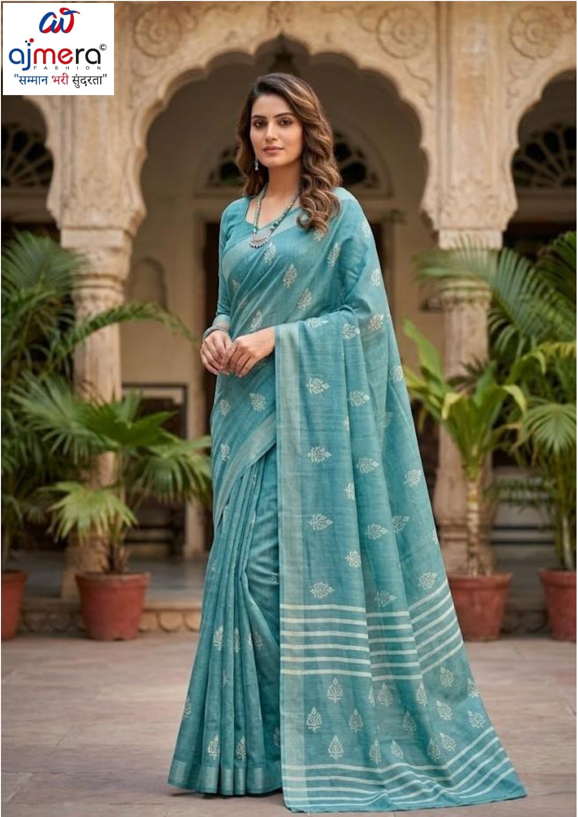 Weightless Print Loose Saree with Blouse for Premium Ethnic and Traditional Wear | CAS-RUBY SILK