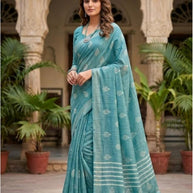 Weightless Print Loose Saree with Blouse for Premium Ethnic and Traditional Wear | CAS-RUBY SILK