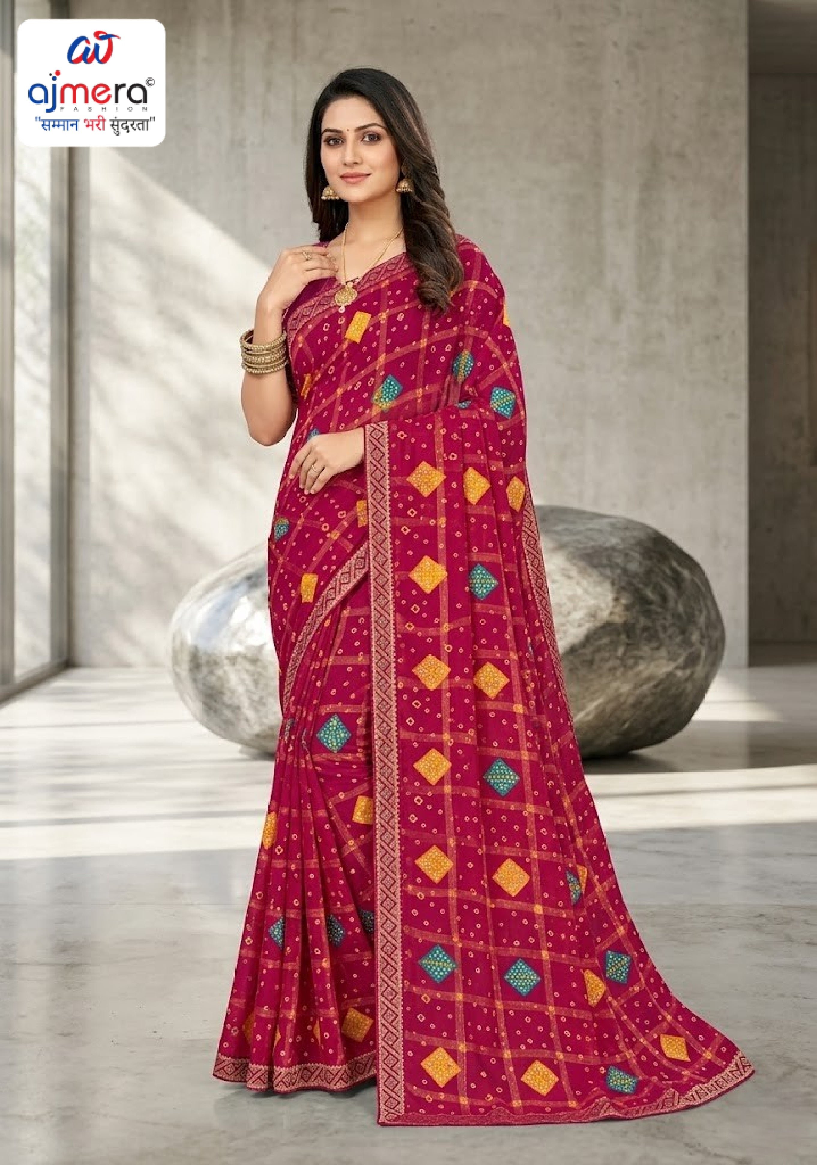 Stylish Printed Saree with Blouse Piece for Traditional Celebrations  | CAS-MAHARANI