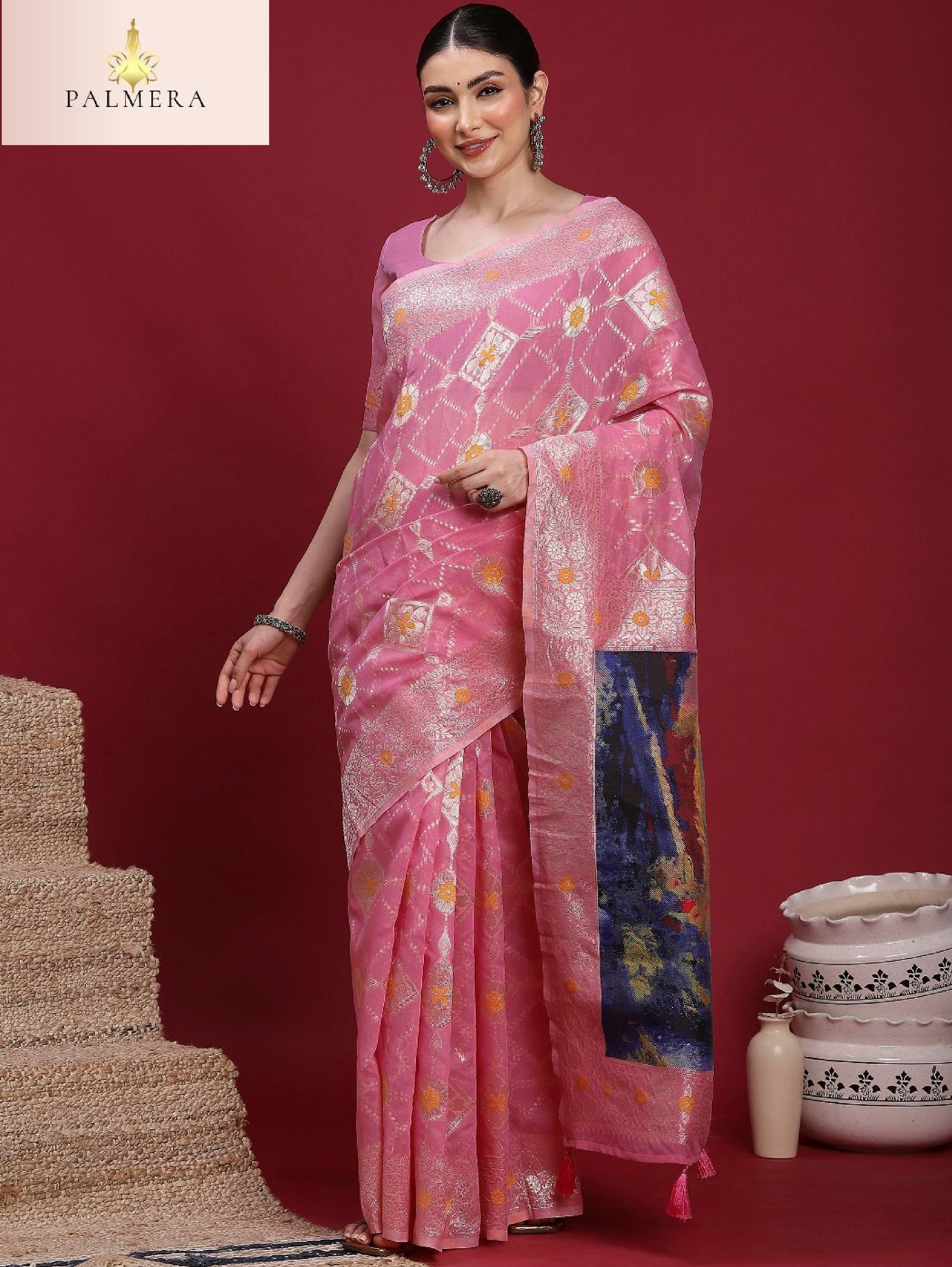 Palmera Saree Manufacturer and Palmera Saree Supplier | ALL-VANAYA-03