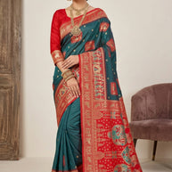 Ethnic Elegance Jacquard Silk Saree With Blouse Piece | SPP-SILK BLOOM