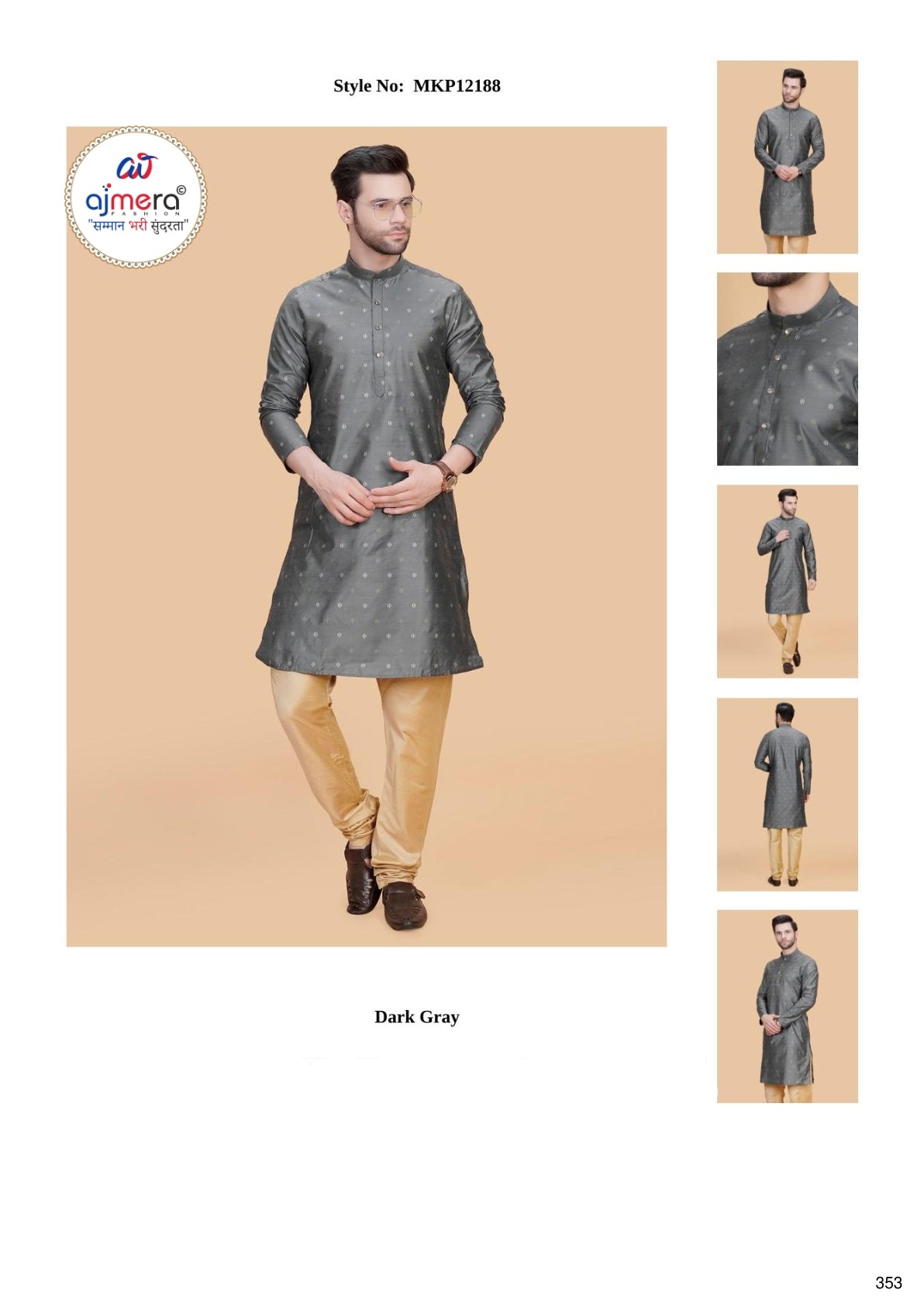 Premium Men's Kurta & Pajama for Wedding & Festive Wear | SNA-MKP12188