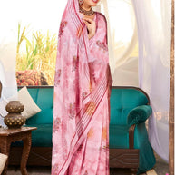 Fashionable Printed Saree with Blouse Piece for Festive Collection | PRM-AC GIRL