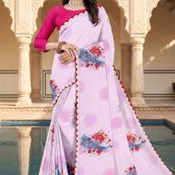 Georgette Print Loose Saree with Blouse for Premium Ethnic and Traditional Wear | TD-COCONUT
