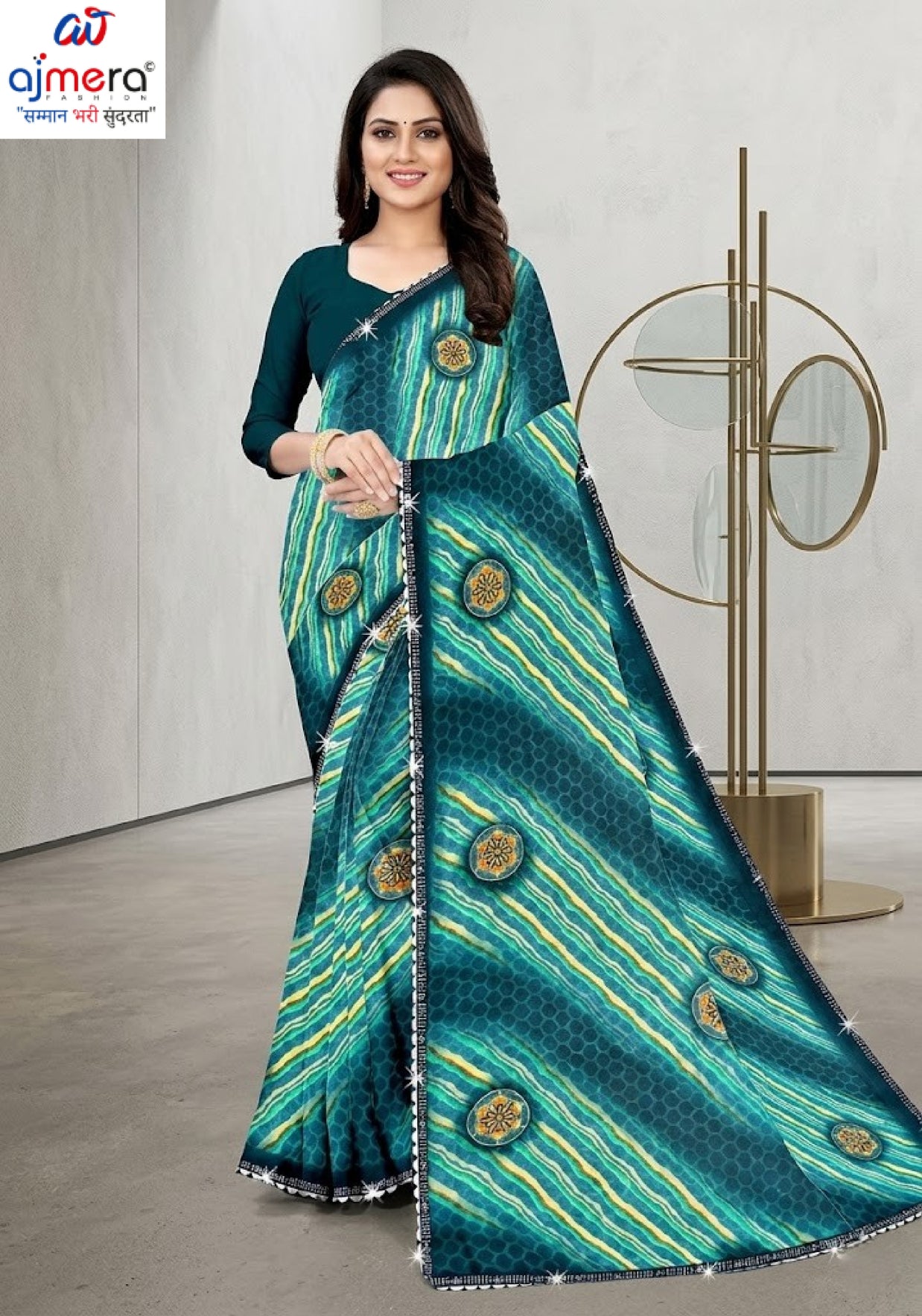 Weightless Print Loose Saree with Blouse for Premium Ethnic and Traditional Wear | CAS-DELHI SWEET
