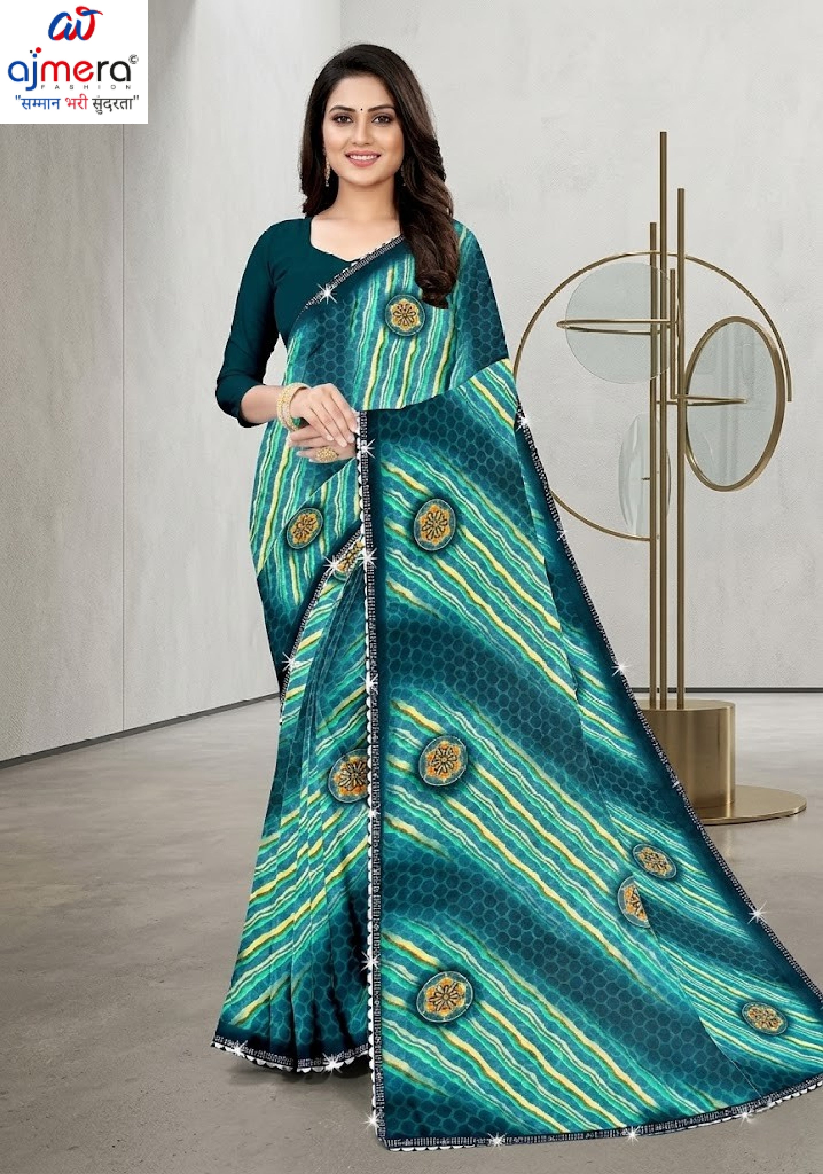 Weightless Print Loose Saree with Blouse for Premium Ethnic and Traditional Wear | CAS-DELHI SWEET
