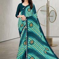 Weightless Print Loose Saree with Blouse for Premium Ethnic and Traditional Wear | CAS-DELHI SWEET