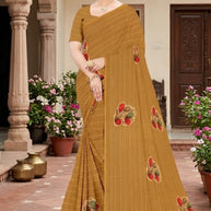 Elegant Printed Saree with Designer Blouse Piece for Festive Wear | GLC-PARIVAR