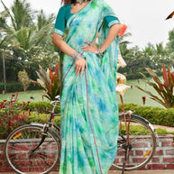 Graceful Printed Saree with Blouse Piece for Modern Ethnic Fashion | PRM-JAGRATA