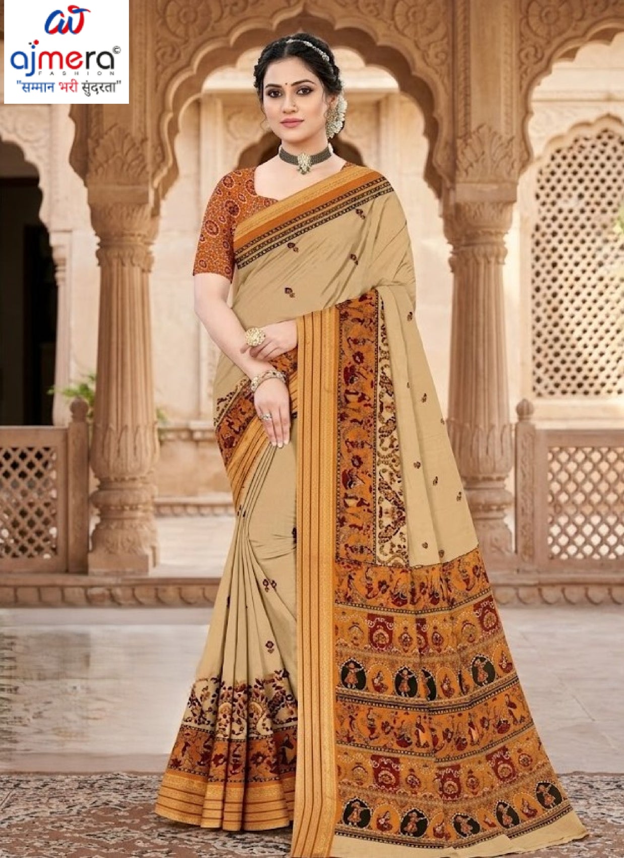 Classic Printed Saree with Blouse Piece for Timeless Traditional Style | GLC-KANCHI SILK-1