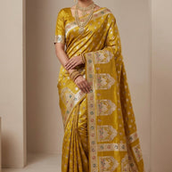 Fine Weave Jacquard Silk Saree With Blouse Piece | RIK-JOGMAYA
