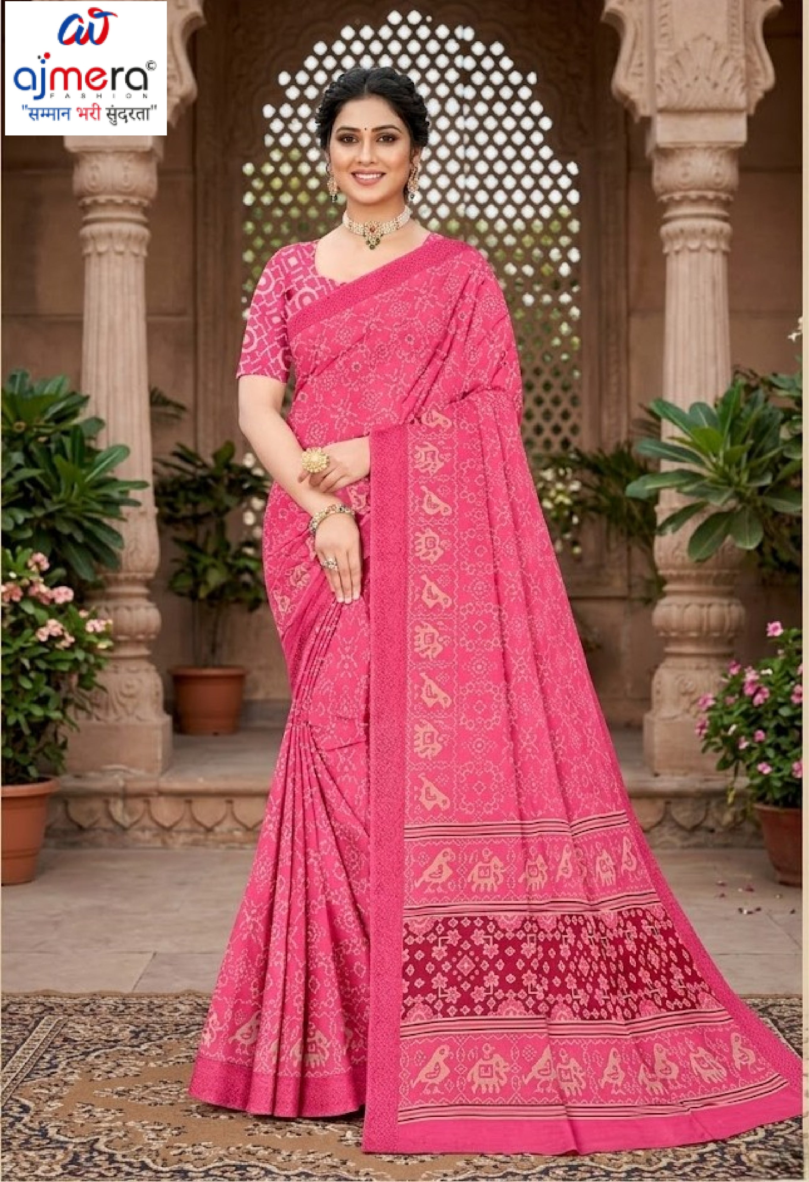 Premium Printed Saree with Matching Blouse Piece for Ethnic Elegance | PUS-DREAM GIRL-110